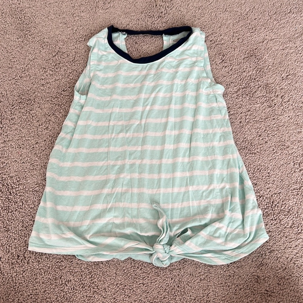 Blue and white tank top for girls